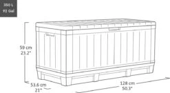 Keter Kentwood Opbergbox - 128x53.6x59 Cm - 350 L - Grafiet -Tuinwinkel 1200x655