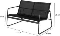 909 Outdoor Tuinset Camilla - 4-delig - Dubbele Zitbank - 2 Stoelen - Tafel - Stalenframe -Tuinwinkel 1200x720 1