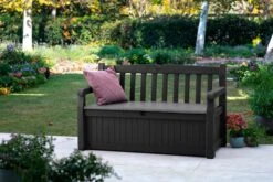 Keter Eden Garden Bench Opbergbank - 265L - 140x60x84cm - Zwart/Grijs -Tuinwinkel 1200x800 13