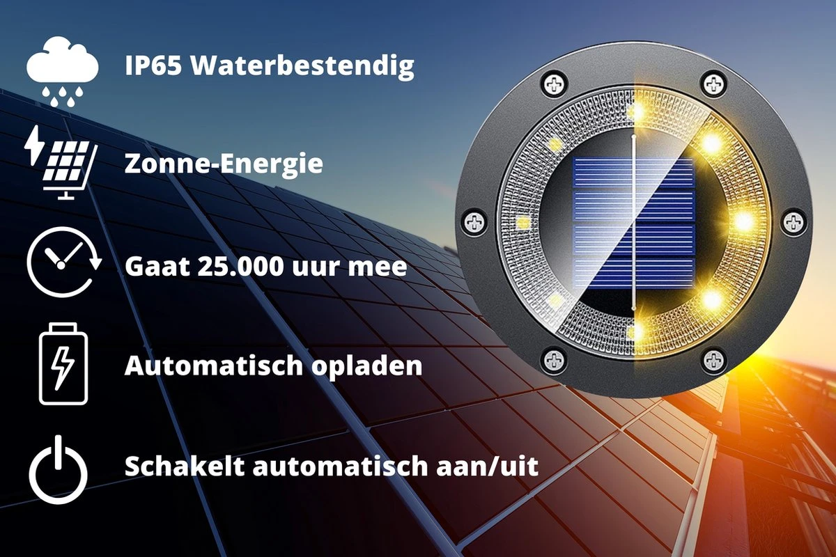 Q-Mate 4 X LED Solar Grondspot Zwart - Solar Tuinverlichting - Buitenlamp - Tuinverlichting Op Zonne-Energie 3 Q-Mate 4 X LED Solar Grondspot Zwart - Solar Tuinverlichting - Buitenlamp - Tuinverlichting Op Zonne-Energie - Afbeelding 3