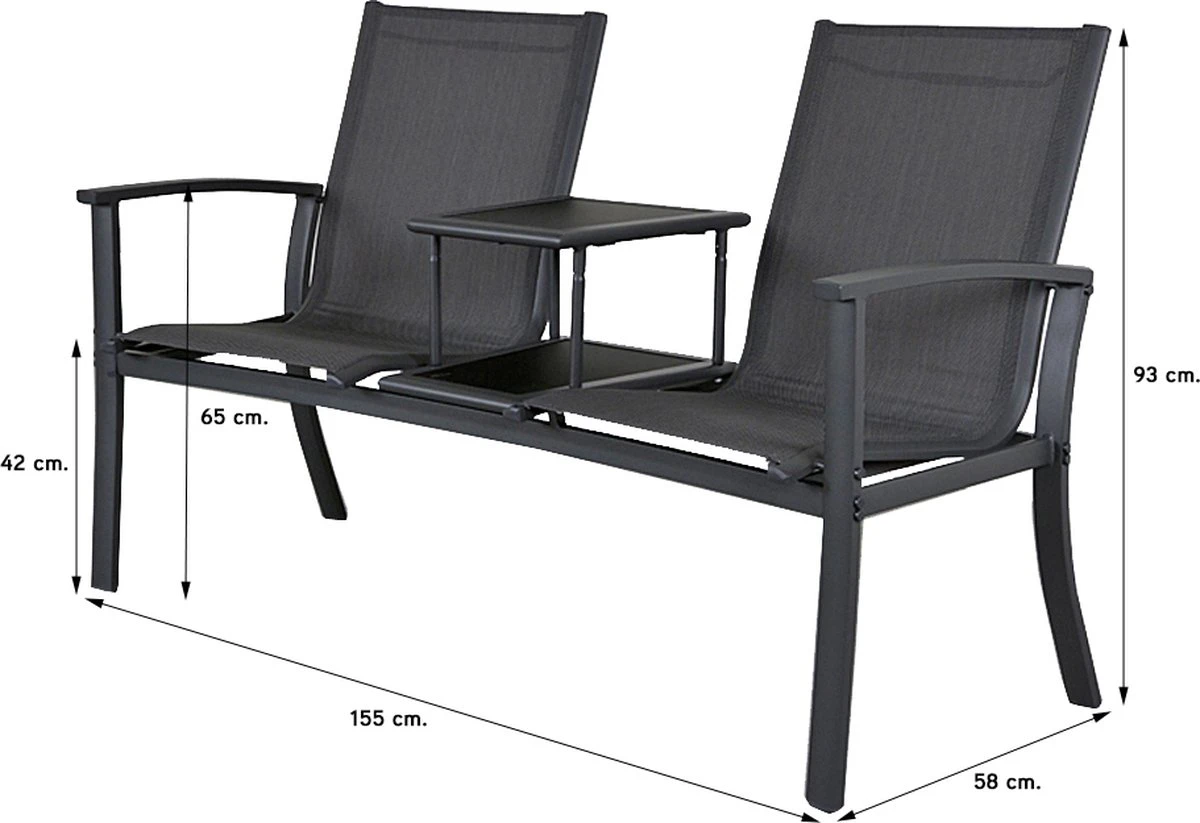 Tete-a-Tete Aluminium Tuinbank Felix 15 Tete-a-Tete Aluminium Tuinbank Felix - Afbeelding 15