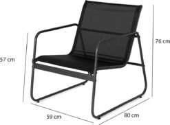 909 Outdoor Tuinset Camilla - 4-delig - Dubbele Zitbank - 2 Stoelen - Tafel - Stalenframe -Tuinwinkel 1200x882