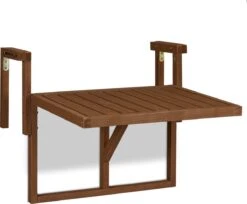 Relaxdays Balkontafel Inklapbaar - Klaptafel Balkon - Tafel Reling - Hangtafel Hout -Tuinwinkel 1200x990