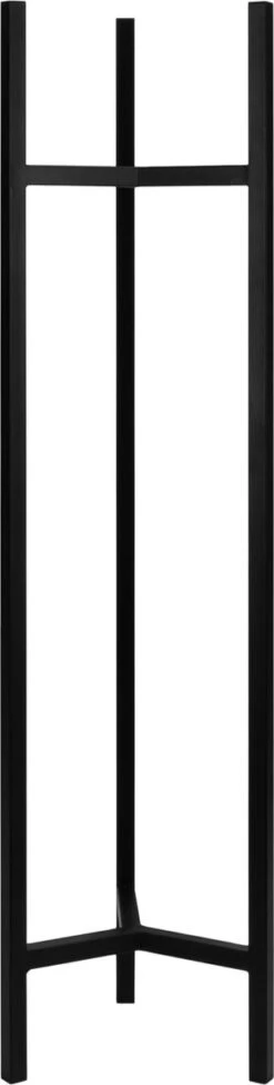 QUVIO Plantenstandaard Inclusief Pot - Staande Plantenbak - Metaal - Plantenbak - Plantenhouders - Planten Zuilen - Voor Buiten - Bloempot - 22 X 22 X 90 Cm - Zwart -Tuinwinkel 304x1200 1