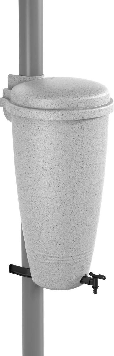 Elho Green Basics Rain Catcher 33 - Regenton Voor Balkonbuiten - Ø 33.5 X H 73.5 Cm - Grijs/Living Concrete 2 Elho Green Basics Rain Catcher 33 - Regenton Voor Balkonbuiten - Ø 33.5 X H 73.5 Cm - Grijs/Living Concrete - Afbeelding 2