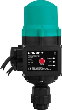 VONROC Hydrofoorpomp / Automatische Pomp - 1000W - 3500l/h - Met Drukschakelaar - Droogloopbeveiliging - Voor Besproeien En Huishoudwater -Tuinwinkel 683x1200