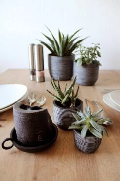 Capi Europe - Set Van 4 - Bloempot Binnen - Rib Antraciet -Tuinwinkel 800x1200 48