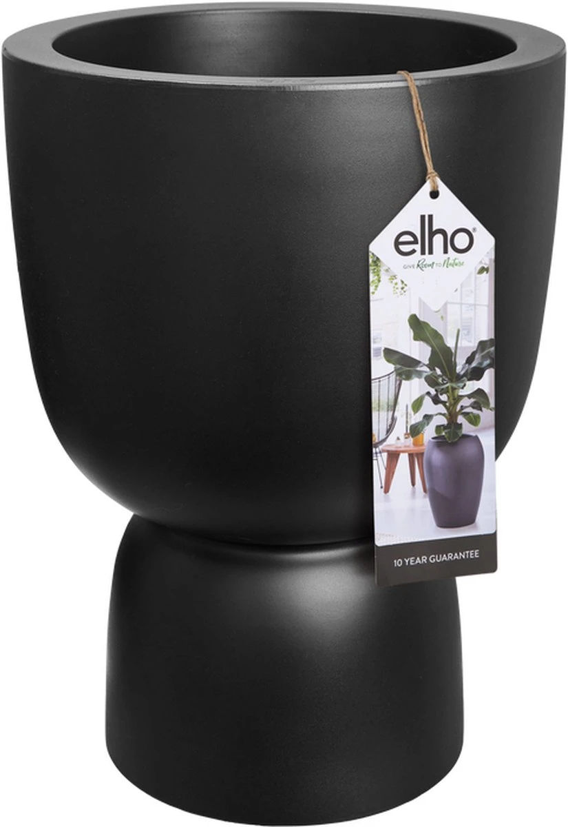 Elho Pure Coupe 41 - Bloempot Voor Binnen & Buiten - Ø 41.3 X H 57.9 Cm - Zwart/Zwart 8 Elho Pure Coupe 41 - Bloempot Voor Binnen & Buiten - Ø 41.3 X H 57.9 Cm - Zwart/Zwart - Afbeelding 8