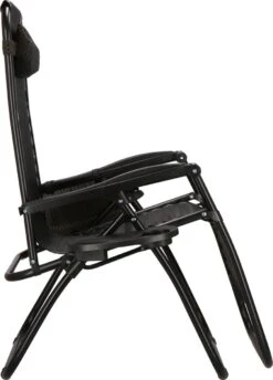 Springos Tuinstoel | Ligstoel | Opvouwbaar | Verstelbaar | Ergonomische Hoofdsteun | Bruin / Zwart -Tuinwinkel 861x1200