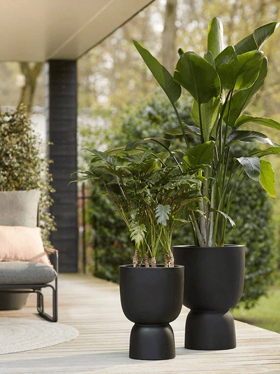 Elho Pure Coupe 41 - Bloempot Voor Binnen & Buiten - Ø 41.3 X H 57.9 Cm - Zwart/Zwart 10 Elho Pure Coupe 41 - Bloempot Voor Binnen & Buiten - Ø 41.3 X H 57.9 Cm - Zwart/Zwart - Afbeelding 10