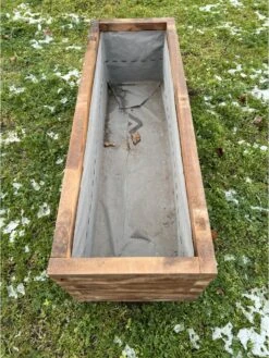 AMISHOUT - Plantenbak Van Balkjes 120x40x40 Cm - Bruin -Tuinwinkel 902x1200 1