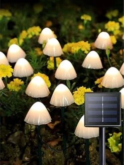 Cynergie - Tuinverlichting Op Zonneenergie - 20 X Led Lampen - Solar Lampjes Met Paddenstoelen - Kerstverlichting Buiten -Tuinwinkel 905x1200