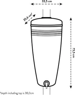 Elho Green Basics Rain Catcher 33 - Regenton Voor Balkonbuiten - Ø 33.5 X H 73.5 Cm - Grijs/Living Concrete 14 Elho Green Basics Rain Catcher 33 - Regenton Voor Balkonbuiten - Ø 33.5 X H 73.5 Cm - Grijs/Living Concrete -Tuinwinkel 951x1200